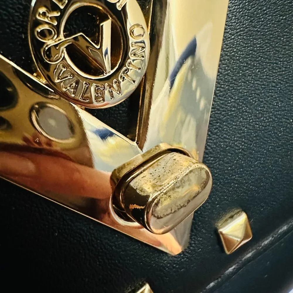 $219 NWT Valentino Orlandi Studded Vegan Leather Crossbody‎ & Wallet